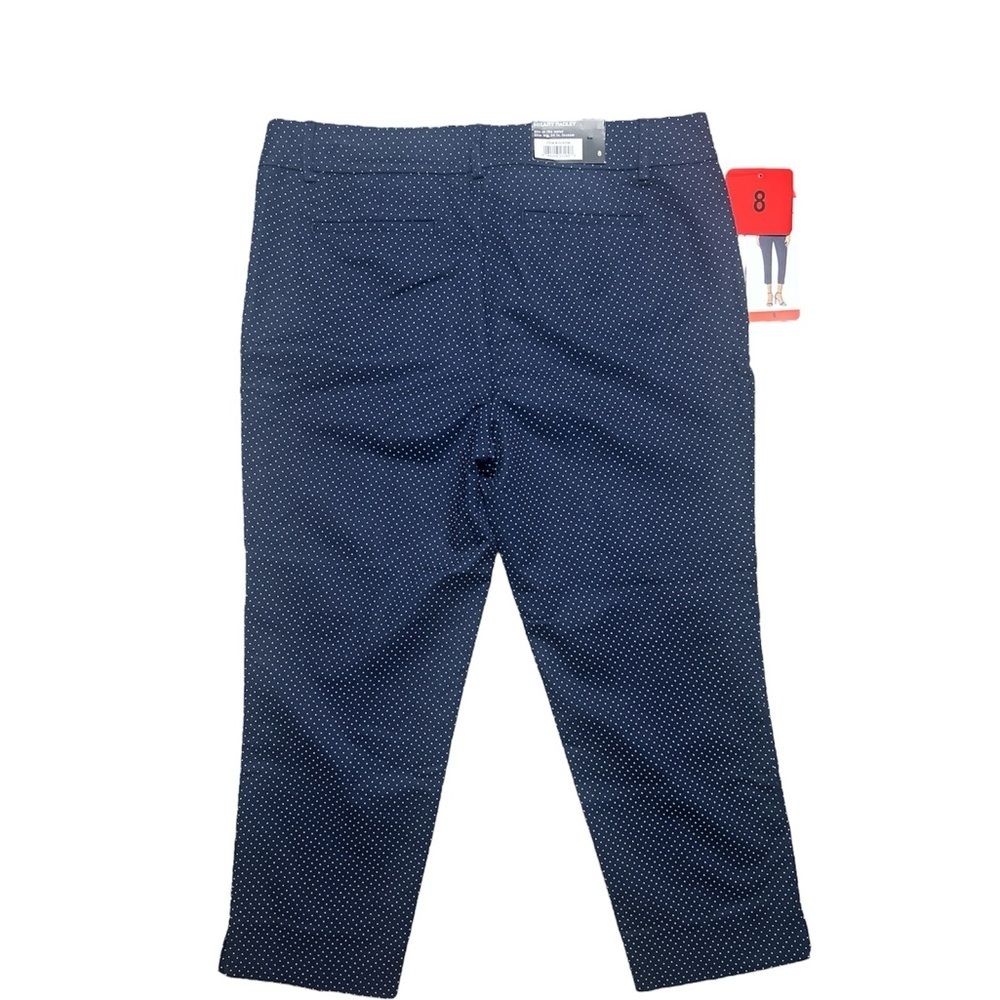 Hilary Radley Navy And White Dotted Capri Pants - Picture 8 of 11